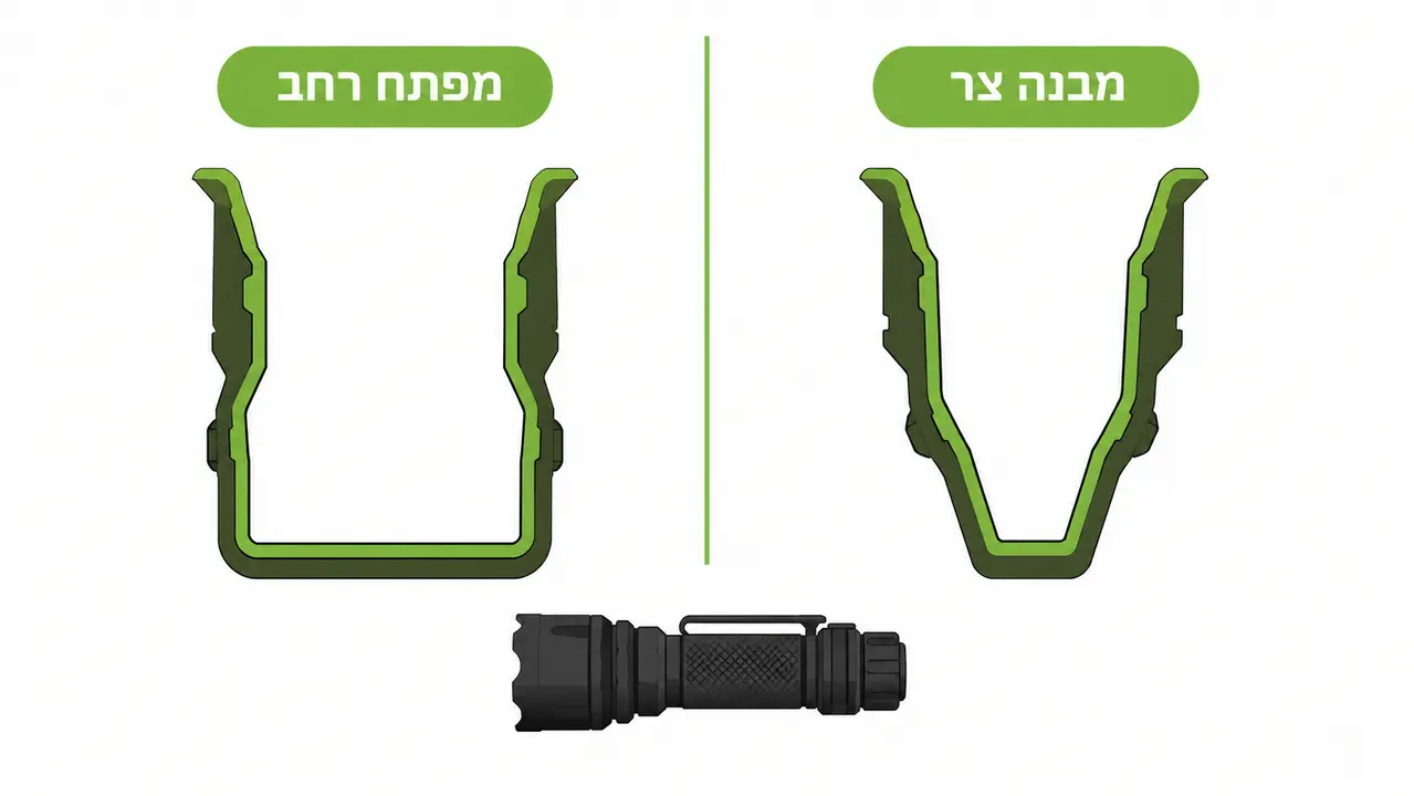 האם נרתיק לאקדח מתאים גם לאקדח עם פנס?