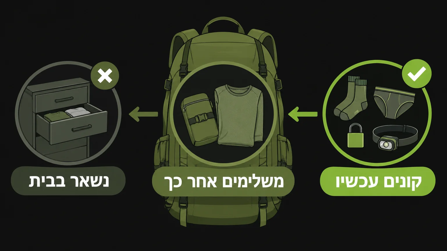 ציוד לחיילים ולוחמים לקראת גיוס